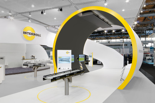 Raumtechnik inszeniert Interroll auf der CeMAT