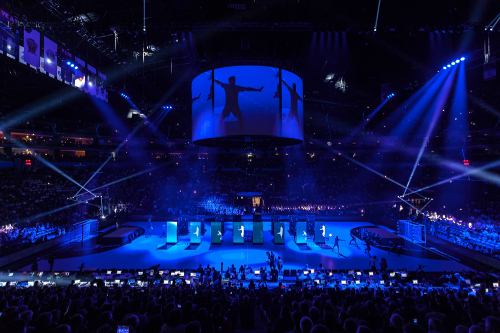 Show-Konzept von Elements Entertainment für Velux EHF Final4