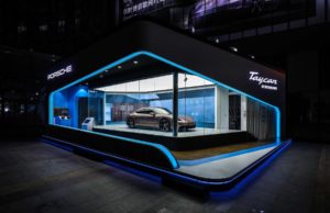 Vok Dams China realisiert Porsche Taycan Space Roadshow