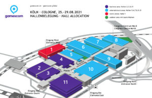 gamescom 2021 als Hybrid-Event geplant Geplante Hallenbelegung (Fotos: Koelnmesse)