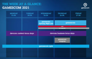 Zeitplan der gamescom 2021 (Foto: Koelnmesse)
