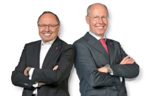 Neues Vorstandstrio übernimmt bei der Spielwarenmesse Ernst Kick, Dr. Hans-Juergen Richter (von links, Foto: Spielwarenmesse eG/Peter Dörfel)