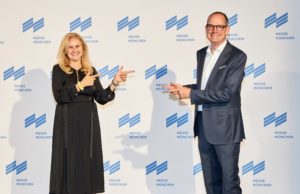 Messe München stellt Unternehmenskommunikation neu auf Aleksandra Solda-Zaccaro, Dr. Holger Feist (Foto: Messe München)