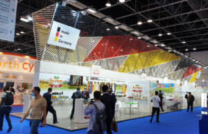 Auslandsmessen: Umfangreichste BMWi-Förderung seit 60 Jahren Deutscher Gemeinschaftsstand in Dubai (Foto: IEC Berlin)