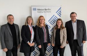 Jens Heithecker (Messe Berlin Group), Heidi Schmieding, Ewa Christina Ming und Melanie Arnold (ming agentur), Martin Ecknig (CEO Messe Berlin) (von links, Foto: Messe Berlin)