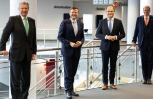 Dr. Roland Fleck, Marcus König, Albert Füracker und Peter Ottmann (von links, Foto: Ralf Rödel/NürnbergMesse)