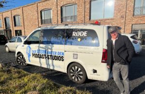 Andreas Gebhardt mit dem Podcast Bus (Fotos: Gebhardtmedia)
