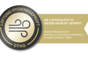 Das neue goldene Hygienezertifikat (Foto: DTHG)