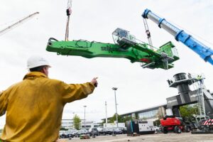 Aufbau der bauma 2022 (Foto: Messe München)