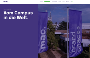 mac. brand spaces präsentiert neuen Webauftritt Screenshot der neuen Website (Foto: mac. brand spaces GmbH)