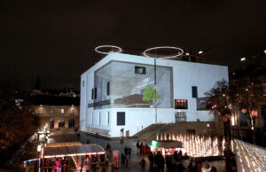 3D Mapping auf dem Leopold Museum (Fotos: Porsche Media & Creative)
