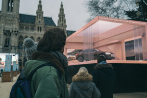 3D-Inszenierung auf dem Wiener Rathausplatz (Fotos: Porsche Media & Creative 2023/wexplore)