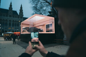 3D-Inszenierung auf dem Wiener Rathausplatz (Fotos: Porsche Media & Creative 2023/wexplore)