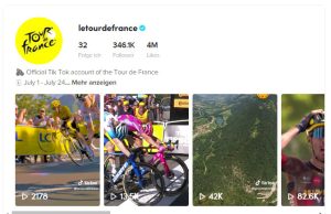 @LeTourDeFrance bei TikTok (Screenshot: BlachReport)