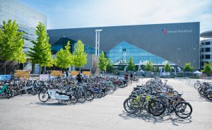 Eurobike-Fahrradparkplatz bei der Messe Frankfurt (Foto: fairnamic GmbH)