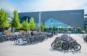 Eurobike-Fahrradparkplatz bei der Messe Frankfurt (Foto: fairnamic GmbH)