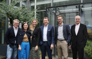 Claus Schuster und Natascha Zeljko von Circulaze, Susanne Hennigers, Stefan Rummel, Harald Kirchschlager sowie Dr. Reinhard Pfeiffer von der Messe München (von links, Foto: Messe München)