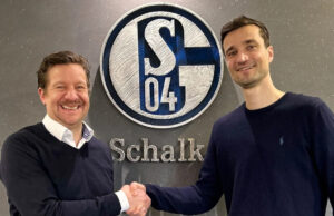 Hendrik Schiphorst von Sportfive mit Matthias Tillmann (von links, Foto: Sportfive)