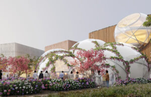 Außenansicht Schweizer Pavillon Expo 2025 Osaka (Visualisierung: Bellprat Partner, Manuel Herz Architekten)