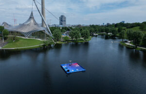 Basketballcourt auf dem Olympiasee (Fotos: BMW)