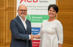 Gerhard Stübe und Renate Androsch-Holzer (Foto: Thomas Grundschober/Austrian Convention Bureau |convention-photography.at)