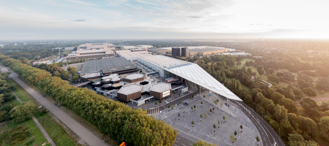 Das Gelände der Messe Düsseldorf (Foto: Messe Düsseldorf/Ansgar van Treeck)