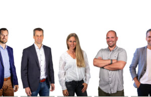 Jürg Schwarz, Martin Nyfeler, Barbara Huber, Simon Rosenast und Andy Ryter (von links, Foto: Habegger AG)
