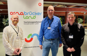 Malte Findeklee, Prof. Dr. Markus Große Ophoff und Jan Jansen (von links, Foto: Tourismusgesellschaft Osnabrücker Land mbH)