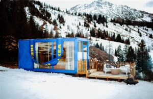 Die Ikea Schlummertasche in den Salzburger Alpen (Fotos: Ikea Österreich)
