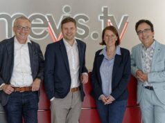 Hans-Joachim Spies, Oliver Fritz, Tina Hienerwadel und Kurt-Peter Zirn (von links, Foto: mevis.tv)