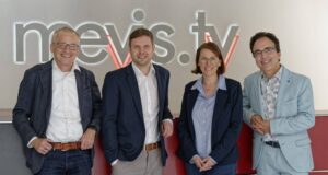 Hans-Joachim Spies, Oliver Fritz, Tina Hienerwadel und Kurt-Peter Zirn (von links, Foto: mevis.tv)