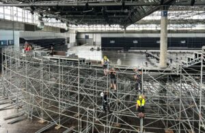 Aufbau in Halle:Eins (Foto: Leipziger Messe)