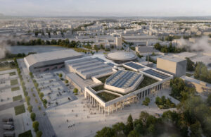 Weser-Ems-Hallen Oldenburg: Grünes Licht für Neubau Geplante Neubauten der Kongresshalle und der Festsäle (Renderings: moka-studio/gmp Architekten)