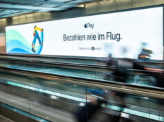 Media Frankfurt inszeniert Apple Pay am Flughafen Frankfurt Die Apple Pay-Kampagne am Flughafen Frankfurt (Fotos: Media Frankfurt)