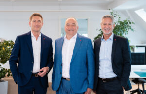 Spielwarenmesse verlängert vorzeitig Verträge aller Vorstände Florian Hess, Jens Pflüger und Christian Ulrich (von links, Foto: Spielwarenmesse eG/Ingmar Wein)