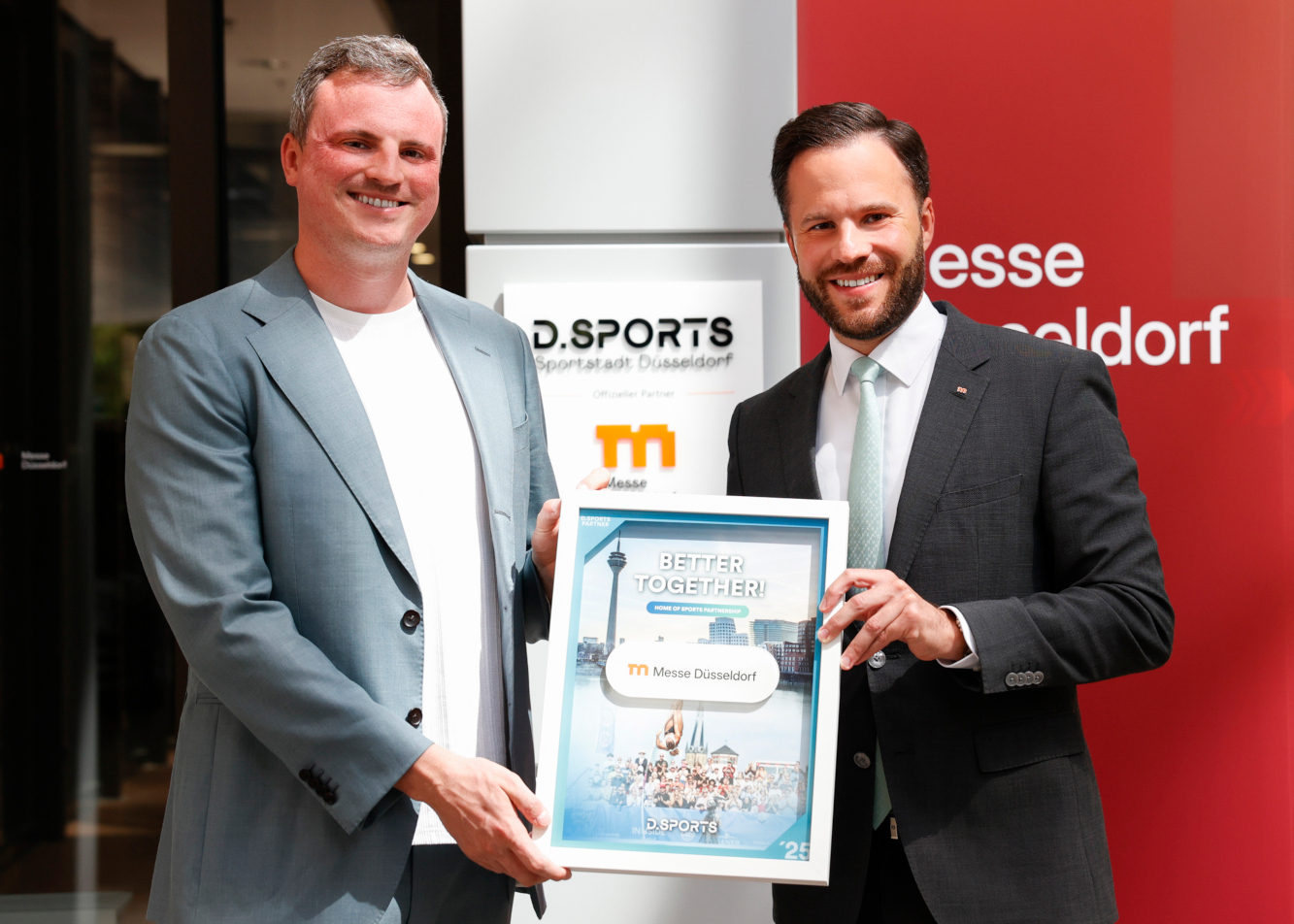 Bastian Becker und Marius Berlemann (von links, Foto: Messe Düsseldorf) Bastian Becker und Marius Berlemann (von links, Foto: Messe Düsseldorf)