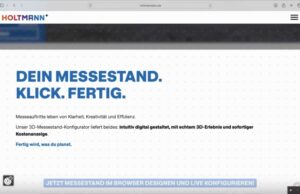 Holtmann+ launcht 3D-Messestand-Konfigurator
