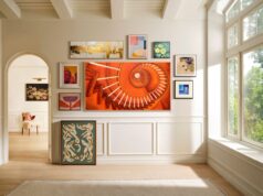 Samsung bringt Kunst von der Art Basel Paris ins Wohnzimmer The Frame Pro zeigt Deoxyribonucleic Acid Trip 1 von Tanja Nis-Hansen (Foto: Samsung)