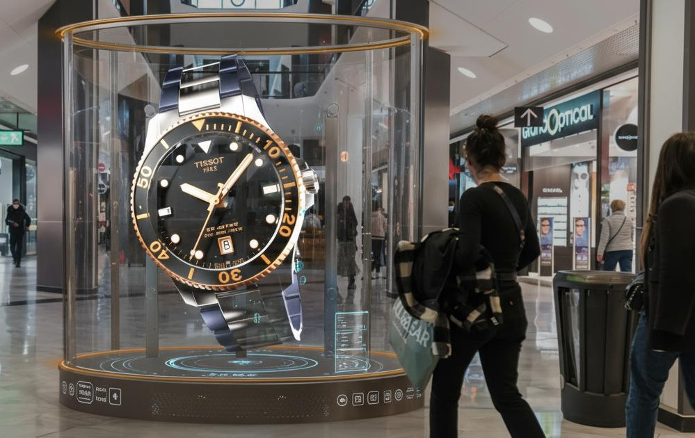 Hypervsn 3D-Hologramm-Display im Flughafen Wien (Foto: Airport Media) Hypervsn 3D-Hologramm-Display im Flughafen Wien (Foto: Airport Media)