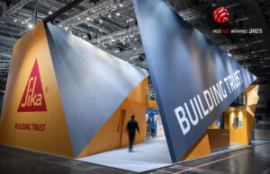deka messebau: Red Dot Award für Sika-Auftritt bei der BAU Sika auf der BAU 2025 (Fotos: deka messebau)