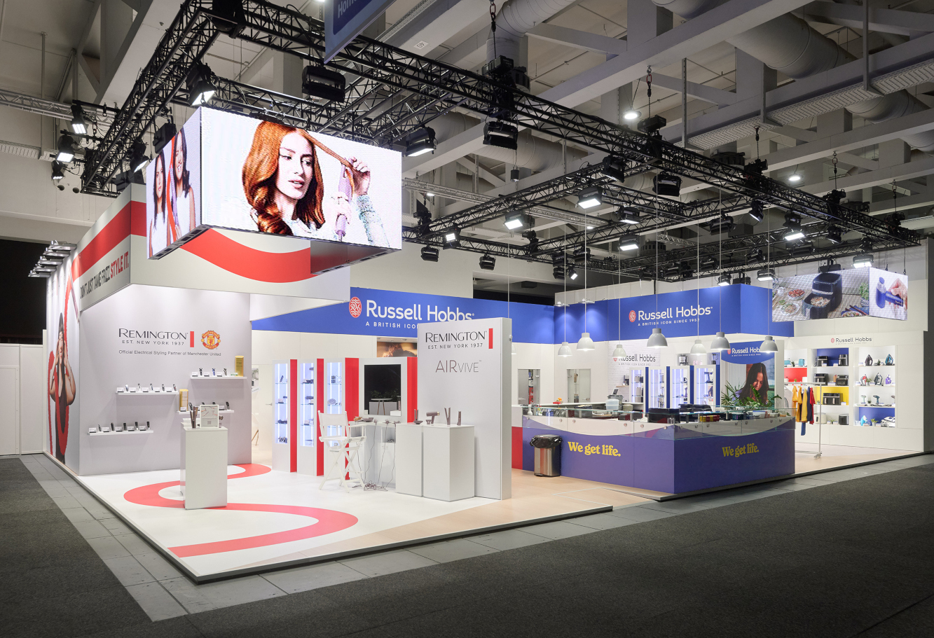 Remington und Russell Hobbs mit Isingermerz bei der IFA (Fotos: Isinger + Merz GmbH) Remington und Russell Hobbs mit Isingermerz bei der IFA (Fotos: Isinger + Merz GmbH)