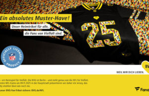 Serviceplan Berlin unterstützt BVG und NFL bei Fantrikot-Kampagne Visual zur Fantrikot-Kampagne (Foto: Serviceplan)