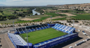 Nüssli realisierte zwei temporäre Stadionprojekte Temporäre Arena von Real Zaragoza (Foto: Nüssli)