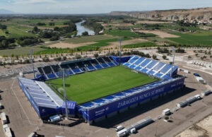 Nüssli realisierte zwei temporäre Stadionprojekte Temporäre Arena von Real Zaragoza (Foto: Nüssli)