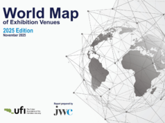 World Map of Exhibition Venues: UFI legt Ausgabe 2025 vor World Map of Exhibition Venues 2025 (Grafiken: UFI)