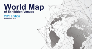 World Map of Exhibition Venues: UFI legt Ausgabe 2025 vor World Map of Exhibition Venues 2025 (Grafiken: UFI)