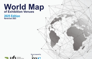 World Map of Exhibition Venues: UFI legt Ausgabe 2025 vor World Map of Exhibition Venues 2025 (Grafiken: UFI)