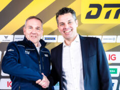 CineStar und DTM verlängern Event-Partnerschaft Thomas Voss mit Michael Strohmenger (von links, Foto: CineStar)