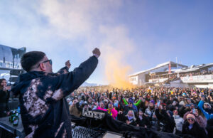 9 Mile Vodka als Sponsor beim Rave on Snow-Festival Das Rave on Snow-Festival in Saalbach-Hinterglemm (Foto: Rave on Snow)