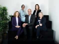 Congrex Switzerland erweitert die Geschäftsleitung Julia Bicher, Sabine Adam, Silvano Schär, Olivia Montanari Bürgin und Silvia Agster (von links, Foto: Congrex Switzerland)